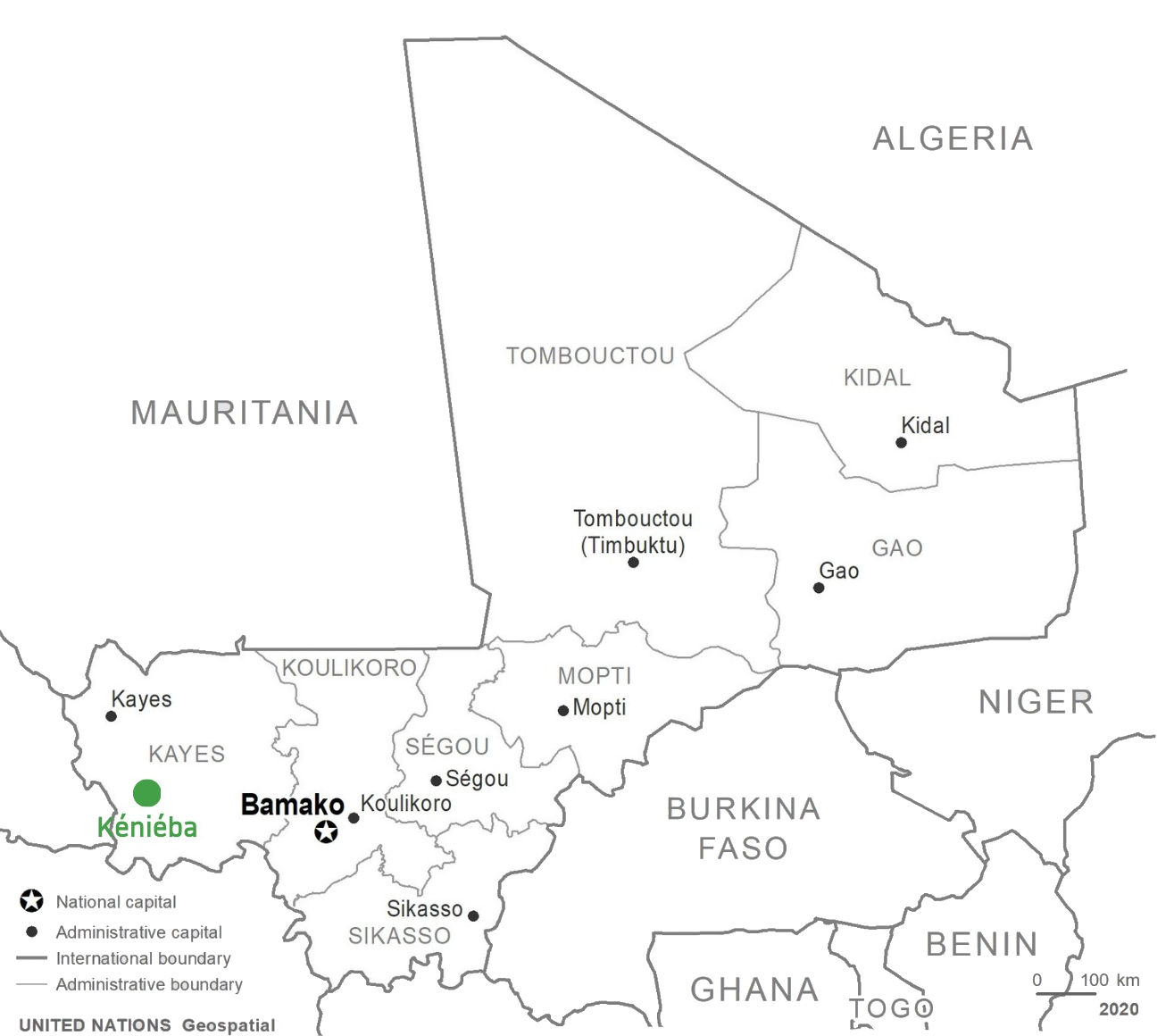 Carte du Mali - Projet FEMA